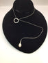 Silver Lariat Pearl Necklace